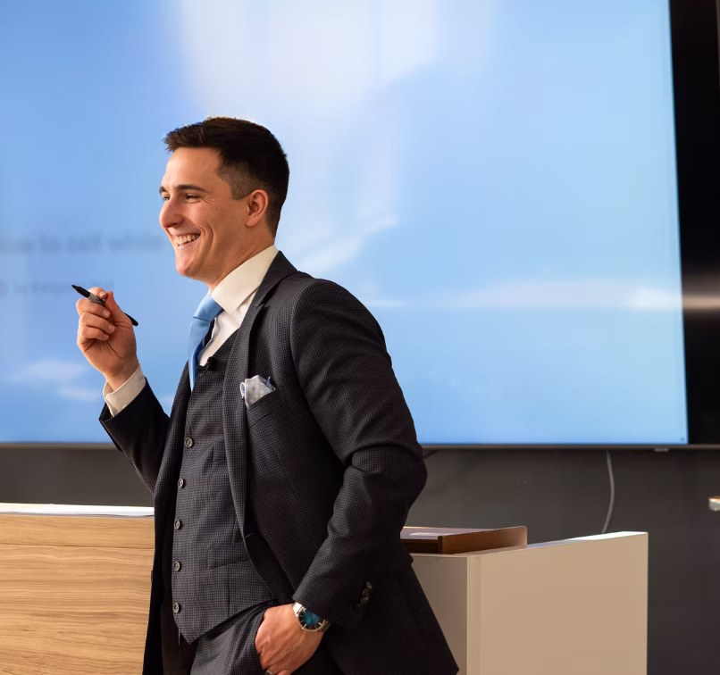 Ben Stef speaking with real estate investors